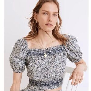 Madewell Jeanette top Florentine floral. NWT